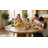 47’’ Round Wood Dining Table With Upholstered Chairs, Kitchen Dining Room Furniture Set-1268768842-1268768840-1268768838