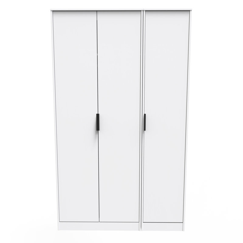 Fully Assembled Hong Kong 2 Door Wardrobe, White, 197cm H x 74cm W x 53cm D