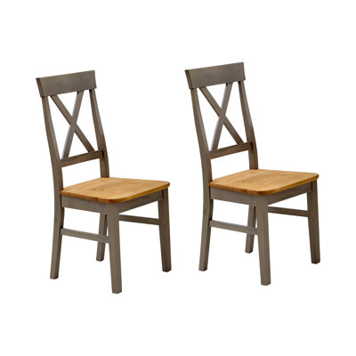 Kelly 45cm H Solid Wood Cross Back Side Chair