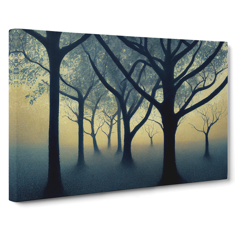 Harmonious Tree Forest - Wrapped Canvas Painting, 35cm H x 50cm W x 3cm D