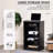 Cabinet, Glass, Adjustable Shelves Glass Door, 5-Tier Media Stand With 3-Level, Tempered Doors, And Cable Management