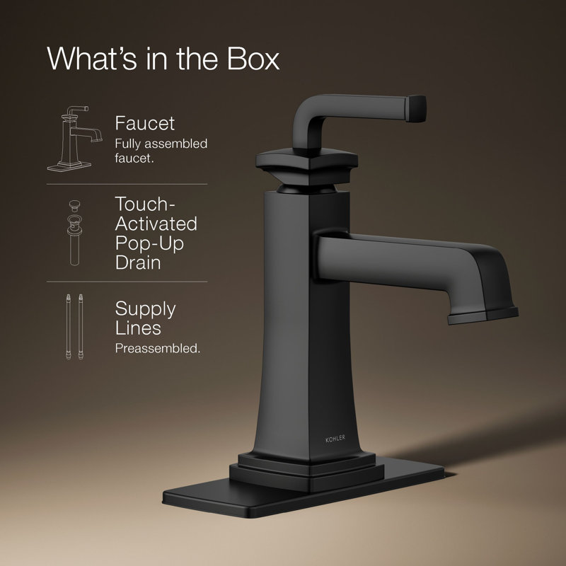 Riff Single-Handle Bathroom Sink Faucet, Matte Black