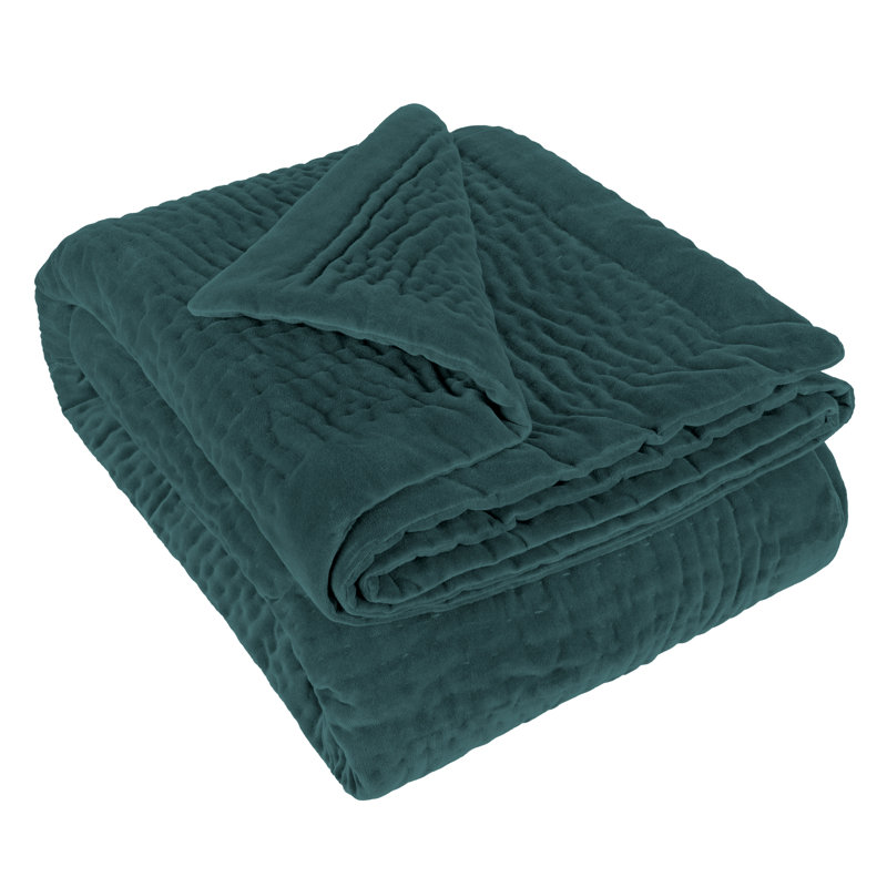 Haze Quilted Throw Blanket, Blue