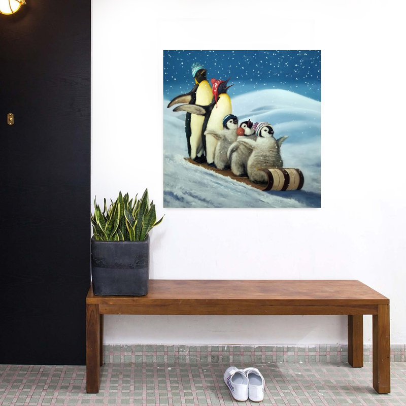 Art contemporain urbain en traîneau, H 32 po x l 32 po