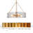 Hanshelmut 4 - Light Modern Shaded Drum Chandelier with Texture Glass（1-Set)
