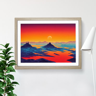 Glorious Mountain Sunset - Framed Print