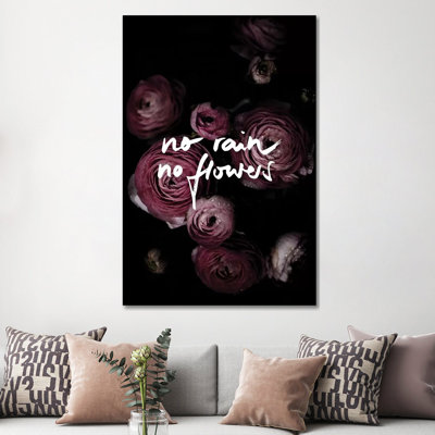No Rain No Flowers by Mareike Böhmer - Wrapped Canvas Gallery-Wrapped Canvas Giclée
