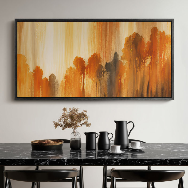 Très grand art mural rétro encadré pour art classique, Noir, H 30 po x l 60 po