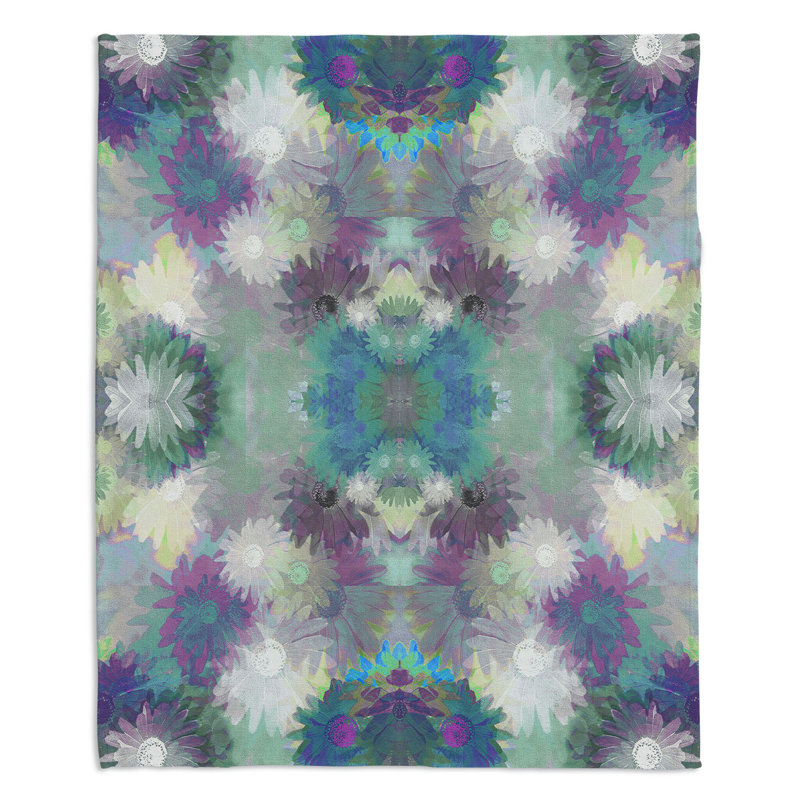 Hand Woven Throw Blanket, 68" W x 80" L, Purple