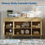 Buffet moderne pour salle à manger - Solution de rangement élégante - Finition chêne - Conception cannelée - Tiroirs spacieux, tablettes et portes réglables - Couleur: chêne