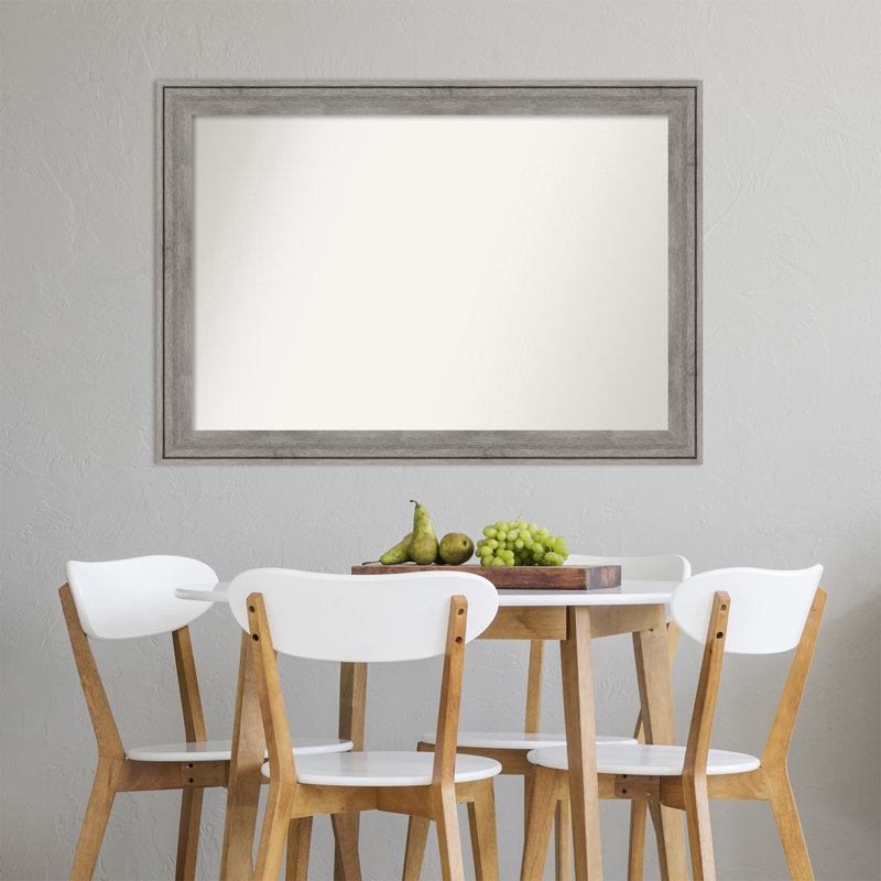 Miroir d'appoint mural gris Lissia, H 29 po x l 41 po