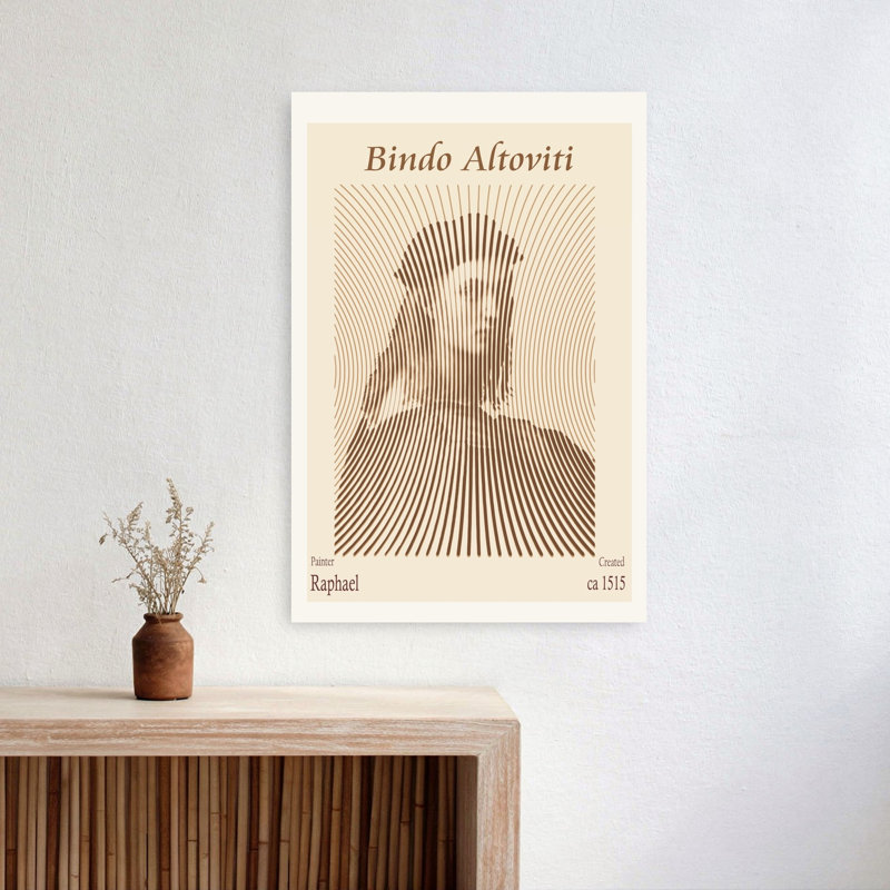 Classic Line Art Portrait Abstract Classic Elegant Portrait Wall Art Print 1 Piece Wrapped Canvas Wall Art