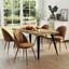 Ensemble de salle à manger moderne 5 pièces avec table à bords ondulés 63 po Shivani-105491102-105491105