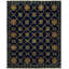 Herzog Wool Geometric Area Rug in Navy-230146207