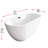 59 Inch Bathtub in Glossy White with Trim-105508666