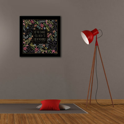 Epic Graffiti 'Be The Change'  by Cindy Jacobs Canvas Wall Art, 26" x 26"