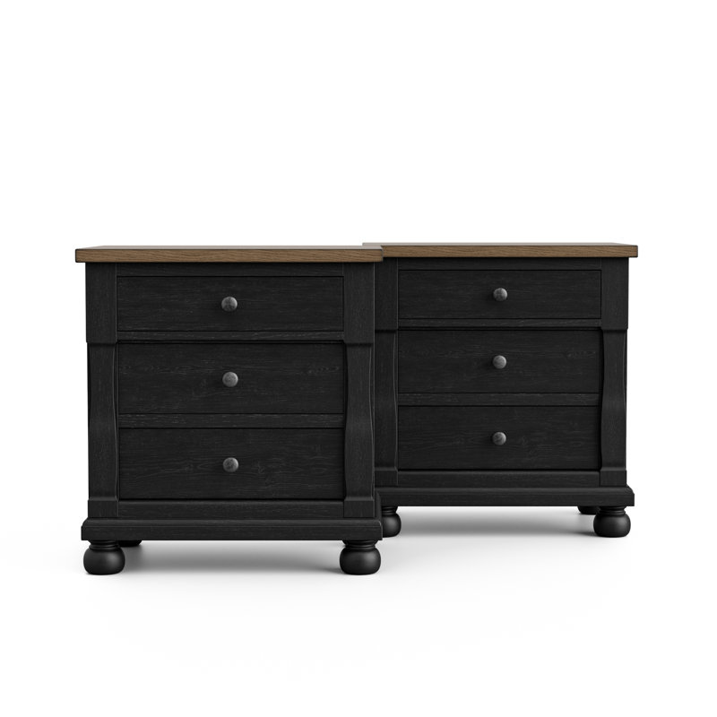 Fontevraud 3-Drawer Nightstands (Set Of 2)