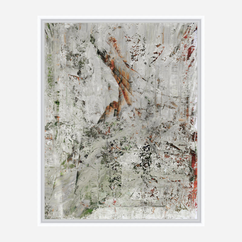 Wings - Reproduction d'art sur toile, Cadre flottant blanc, L 32 po x H 26 po x P 2 po