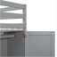 Lit mezzanine en bois avec garde-robe de rangement intégré et 2 fenêtres-257532716