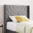 Rehnuma Twin Bed Upholstered Platform with Headboard and Strong Wooden Slats-1236311656