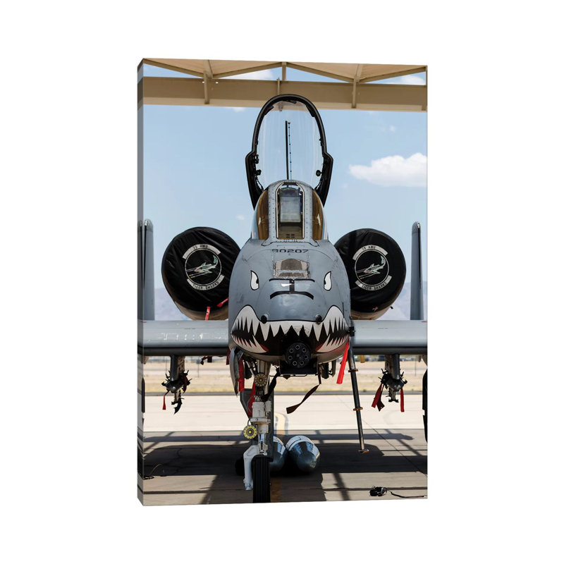 A US Air Force A-10 Thunderbolt II Parked At Davis Monthan Air Force Base by Rob Edgcumbe - Wrapped Canvas Print