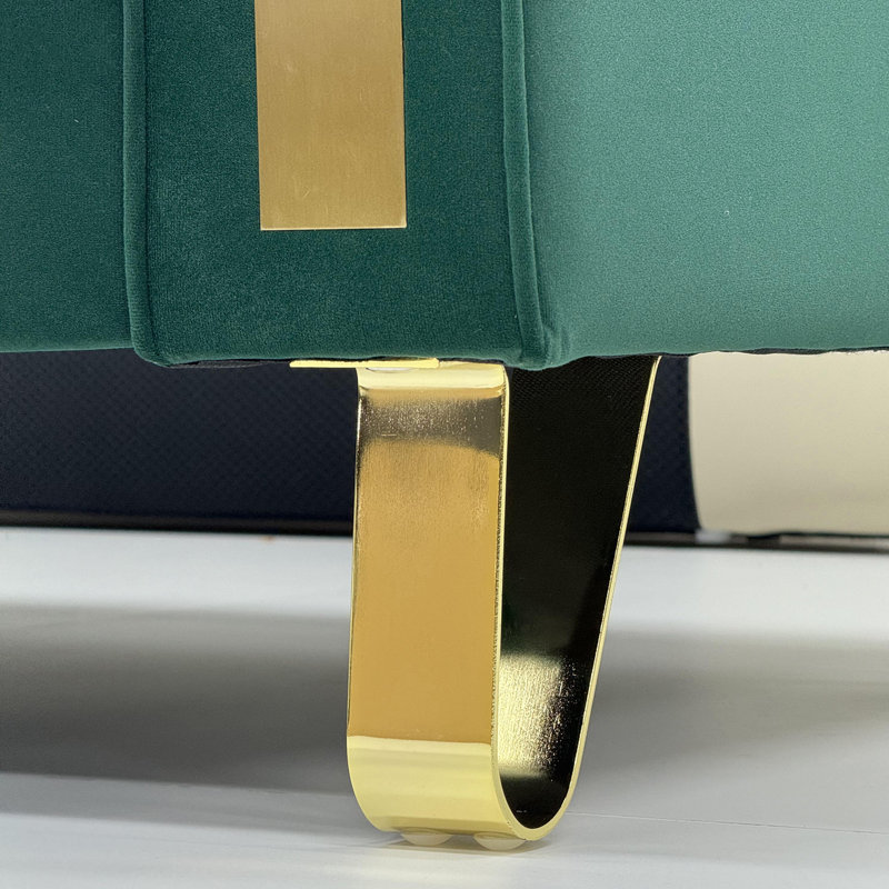 Ensemble de salon avec canapé 2 pièces en velours, Vert