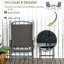 Outsunny Garden Bistro Set 3pcs Foldable Table and Chairs Set-243516951