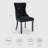 Velvet Fabric Upholstered Dining Chairs Set of 4,Black-477584245-477584247