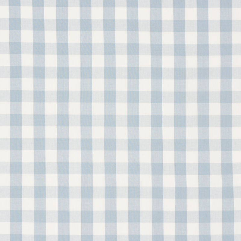 Camden Cotton Check Fabric, Sky