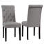 Chaise d’appoint capitonnée en lin capitonné gris-111728419-111728428
