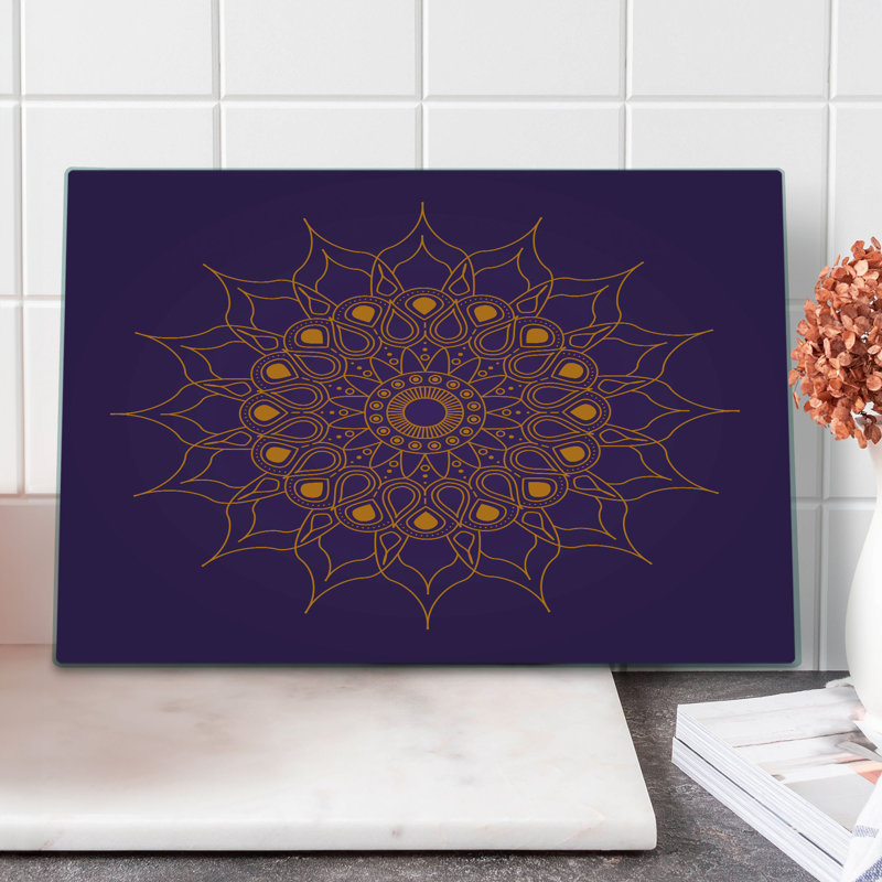 Planche à découper Ambesonne Mandala mauve grande taille Mystic Sun Marigold