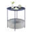 Jarrion End Table Set with Storage Bag Tray Top Foldable X-Shaped Legs-1022923318