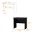 Bureau noir avec tiroir et tablette-178654832
