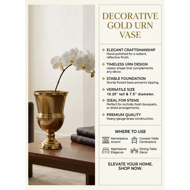 Metal Table Vase