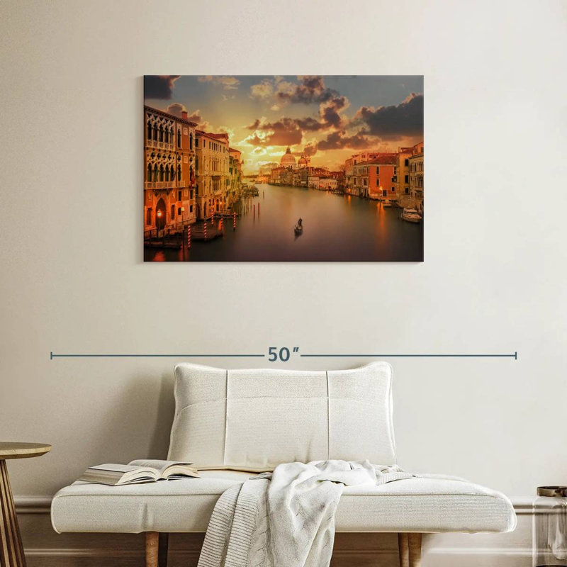 Coucher de soleil Tergel à Venise, H 24 po x l 36 po