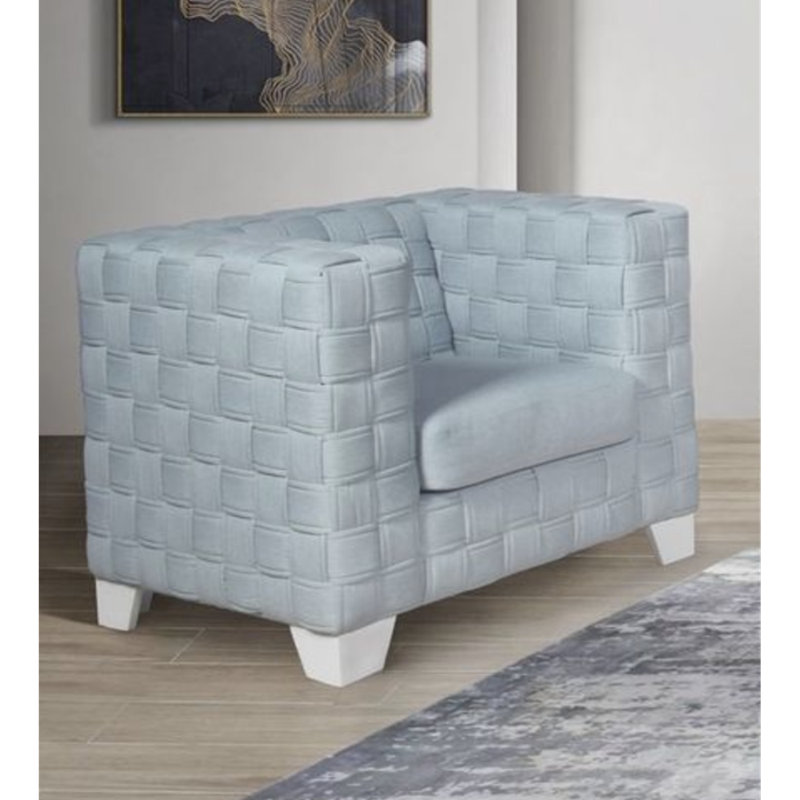 Chaise en chenille bleu sarcelle Saree