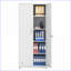 Armoires avec tablettes réglables Portes verrouillables | Acier blanc cassé | Maison / Bureau-20089332
