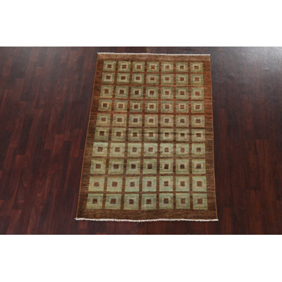 Tapis oriental Gabbeh Kashkoli noué à la main 4 x 6