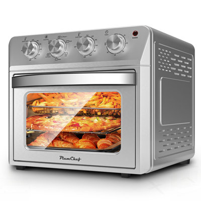 Four à frire Chef Chef 27,5 pte, four de comptoir 6 en 1 avec fonctions de friture, de cuisson, de gril, de pain grillé, de chaleur et de déshydratation, commande à 4 boutons, 1 600 W, taille familiale