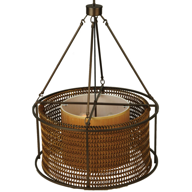 Greenbriar Oak 4 - Light Chandelier, 49" H x 24" W x 24" D