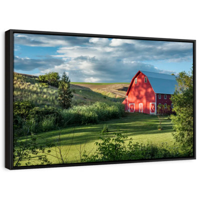 Nature, reproduction d'art sur toile "Grange rouge dans la campagne du Palouse"