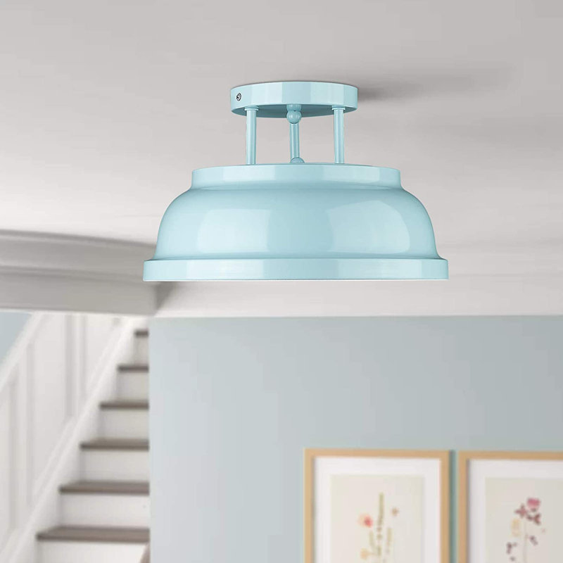 Plafonnier semi-encastré 2 lumières 12 po, Bleu