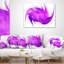 Motif abstrait fractal mauve - Coussin imprimé abstrait-30628625-30628629