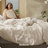 Bedsure Cotton Duvet Cover King - Luxury Slub Weave 100% Cotton Duvet Cover Set with a Linen Like Textured, Easy Change Durable Bedding Set 3 Pieces, Charcoal, 104" x 90"-117060332-116727415