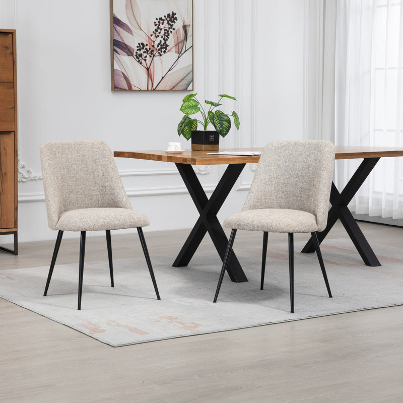 Arcanum 46cm H Fabric Upholstered Side Chair, Brown