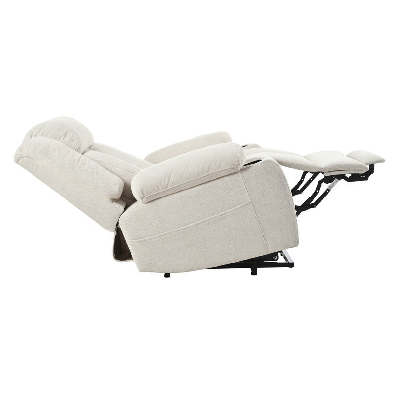 Power Lift Recliner Chair For Elderly,Fabric Lift Chairs For Living Room W/ Extended Footrest,Classic Single Sofa,Home Theater Seat With 2 Cup Holders,Side Pockets,Remote Control