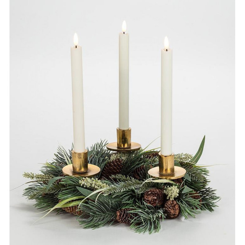 Pillar Candle Holder, Gold