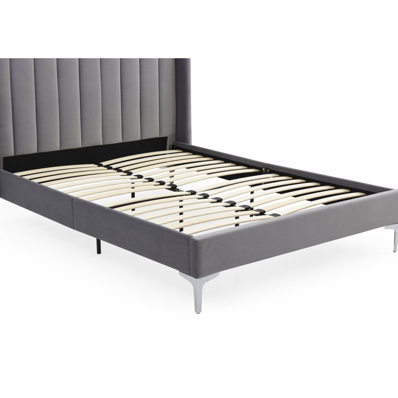 Iva Upholstered Bed, Grey, Super King (6')