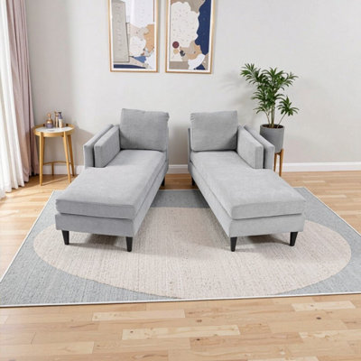 Canapé-lit de luxe avec méridienne convertible avec accoudoirs à deux couches - Confort moderne pour des espaces de vie flexibles