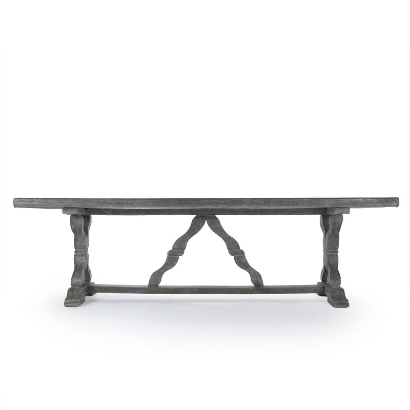 Farmhouse Distressed Grey Extendable Wood Dining Table for 12